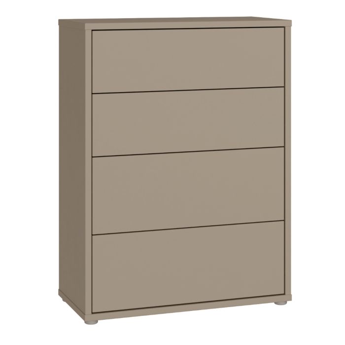 AVELINE Beige Chest of Drawers - Medium-sized, 4 Drawers