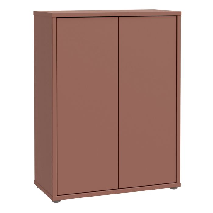 AVELINE Shoe Cabinet with 2 Push to Open Doors - Terracotta