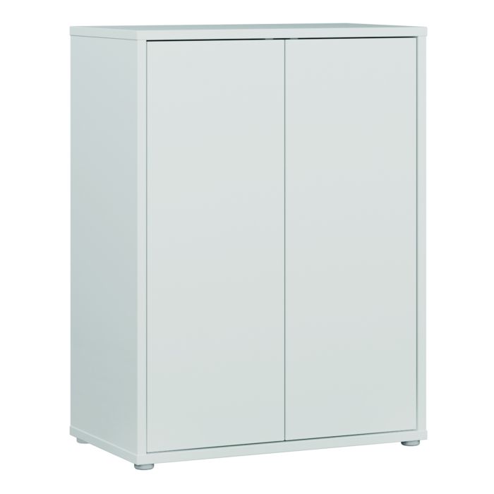 AVELINE Tall 2 Door Sideboard with Push to Open Doors - Light Grey