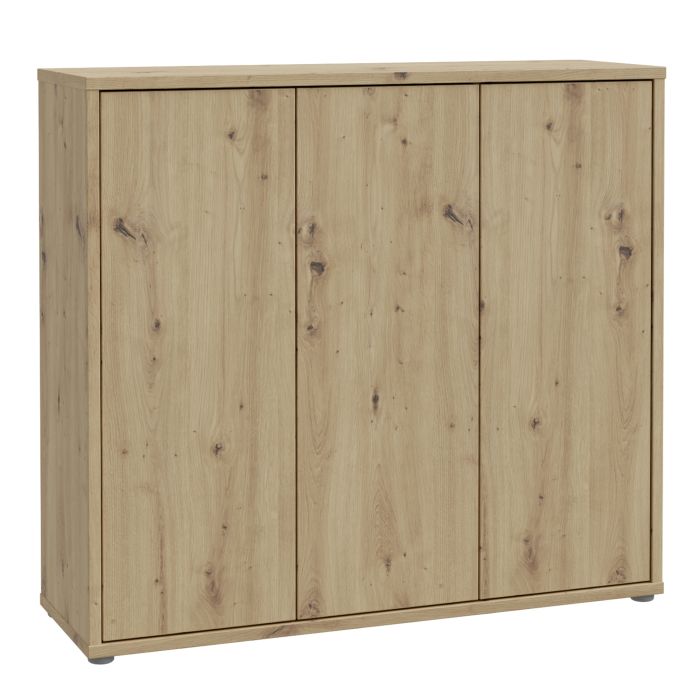 AVELINE Sideboard with 3 Push to Open Doors - Artisan Oak
