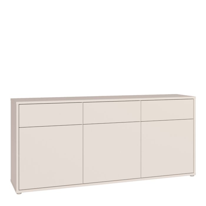 AVELINE 3 Door 3 Drawer Sideboard with Push to Open Drawers - Sand