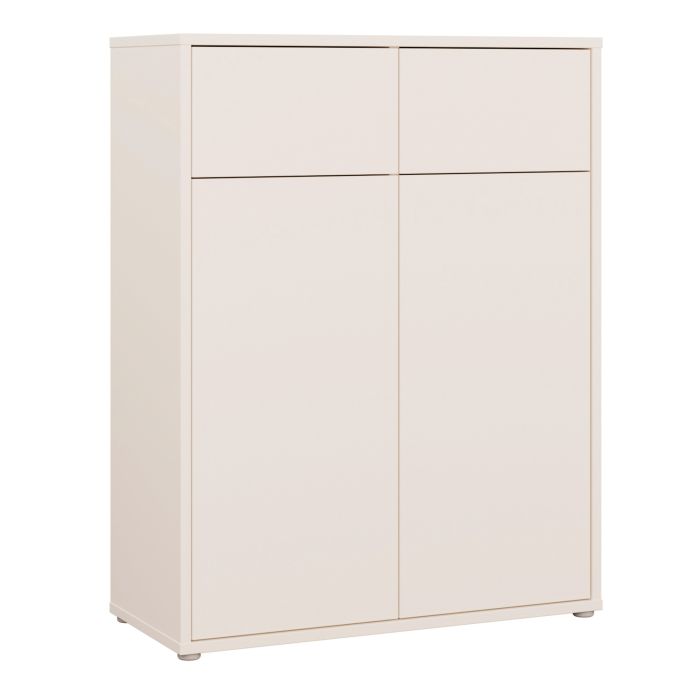 AVELINE Storage Cabinet with 2 Doors and 2 Drawers Push to Open - Sand