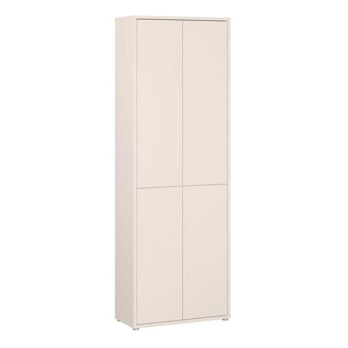 AVELINE 4 Door Tall Display Cabinet Storage Cabinet with Push to Open Doors - Sand