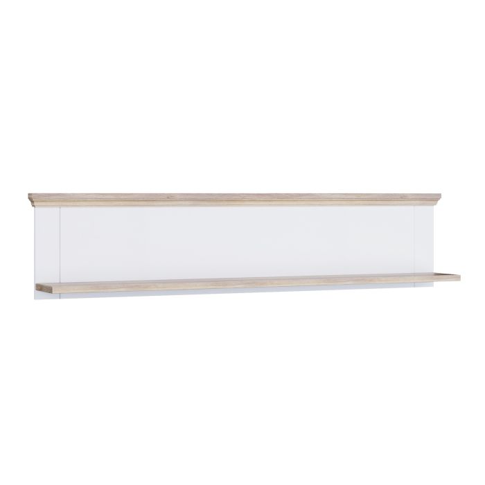 ELMRIDGE Wall Shelf - White with Riva Oak