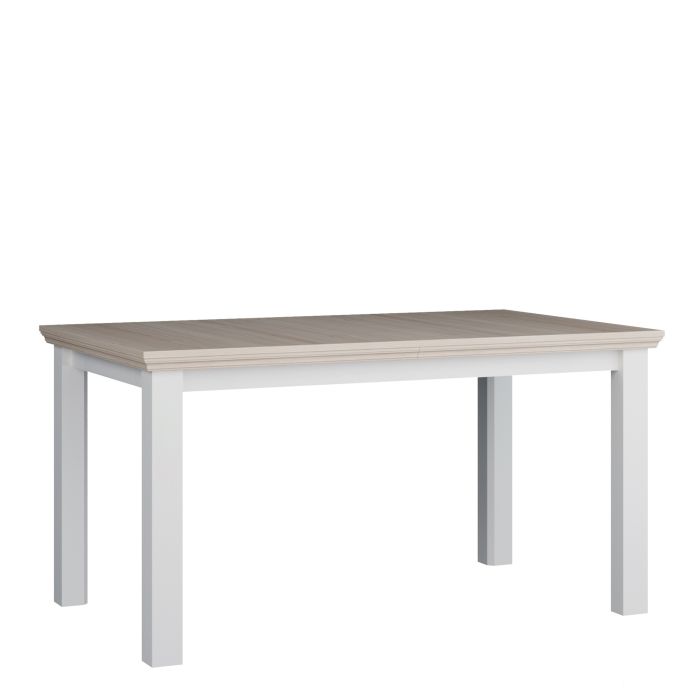 ELMRIDGE Rectangular Dining Table - White with Riva Oak