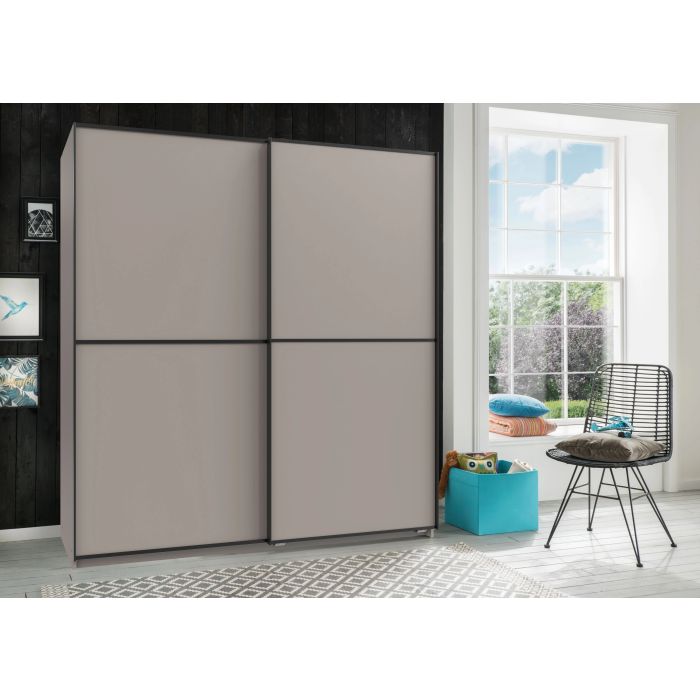 URBAN 2 Door Sliding Wardrobe Grey - 135cm
