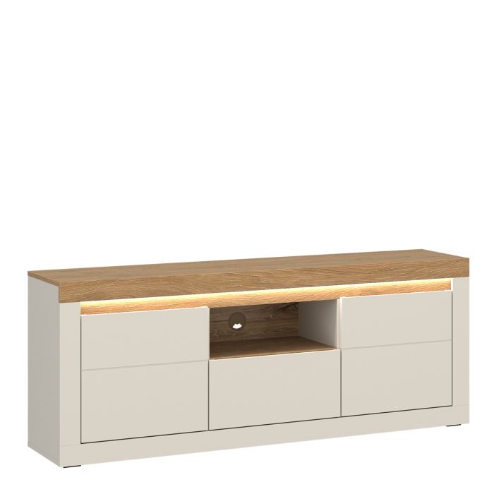 NAXTON TV Unit with 2 Doors and 1 Drawer - Cashmere with Stone Oak