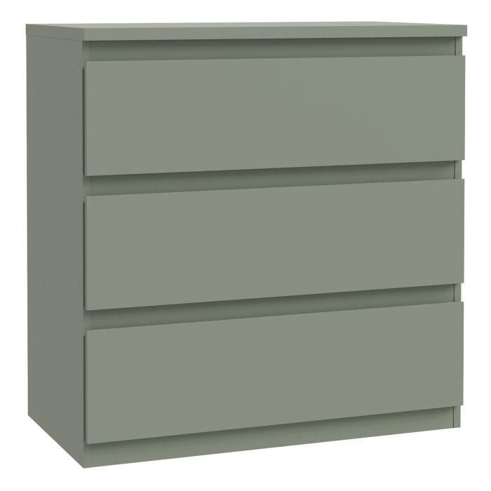 EDMONT Green Chest of Drawers - Medium-sized, 3 Drawers