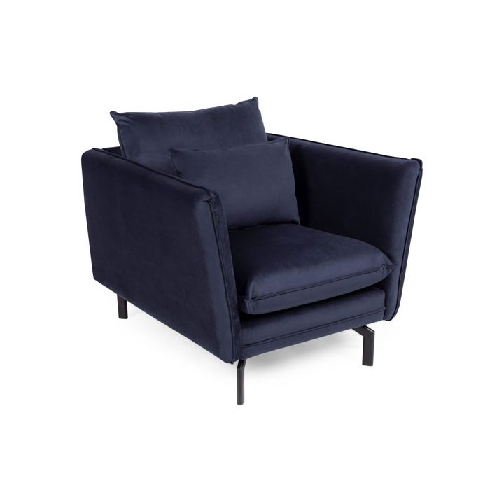 Montclair 1 Seater Fabric Sofa - Navy