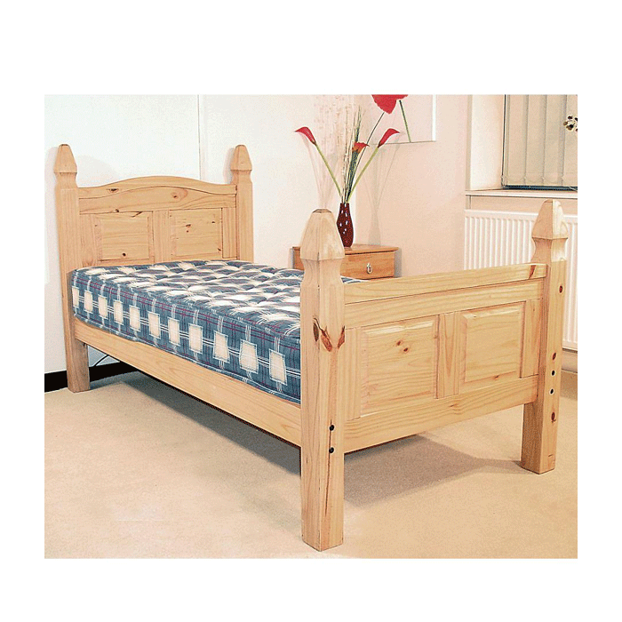 Waltham Solid Wood Bed Frame With High Footend - Double Bed