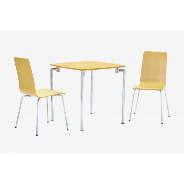 Compact Elegance Corfe Small Square Dining Table with 2 High Gloss