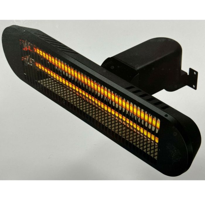 Oscillating Remote Control Wall Mounted Patio Electric Heater - Black