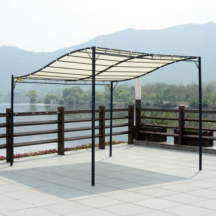 3x3m Wall Mounted Garden Porch Gazebo