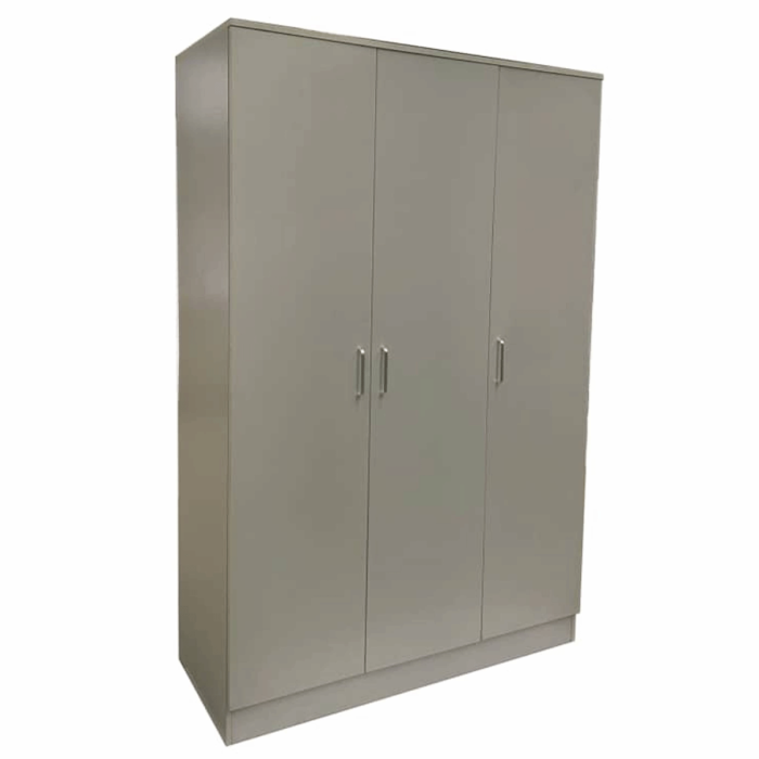 Wardrobe - SLEEK 3 Door Wardrobe Grey Finish 120cm