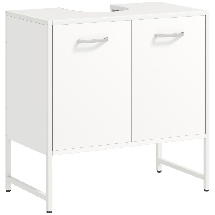 HERON Bathroom Vanity Unit Under Sink Storage Cabinet White