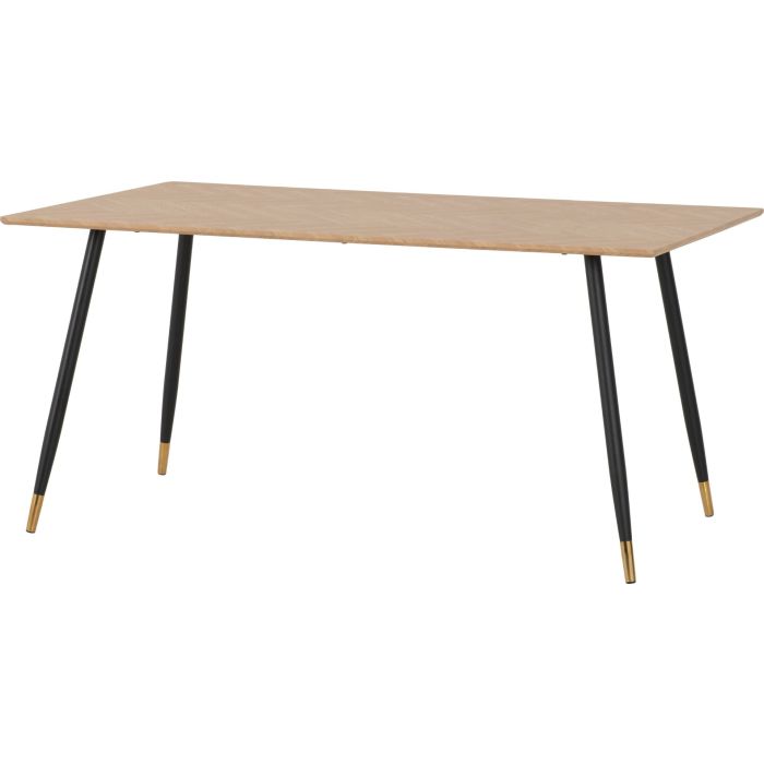 Hamilton Large Dining Table - Oak Effect Black