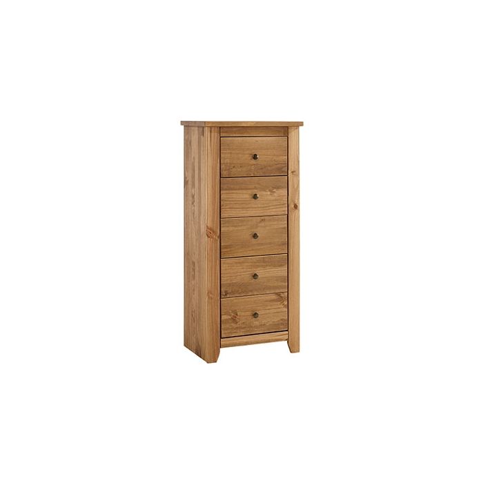 Havana 5 Drawer Tall Storage Chest - Pine
