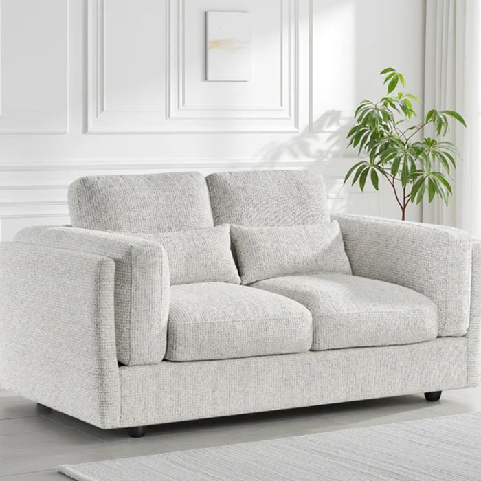 HAVERIO Fabric 2 Seater Sofa - Beige