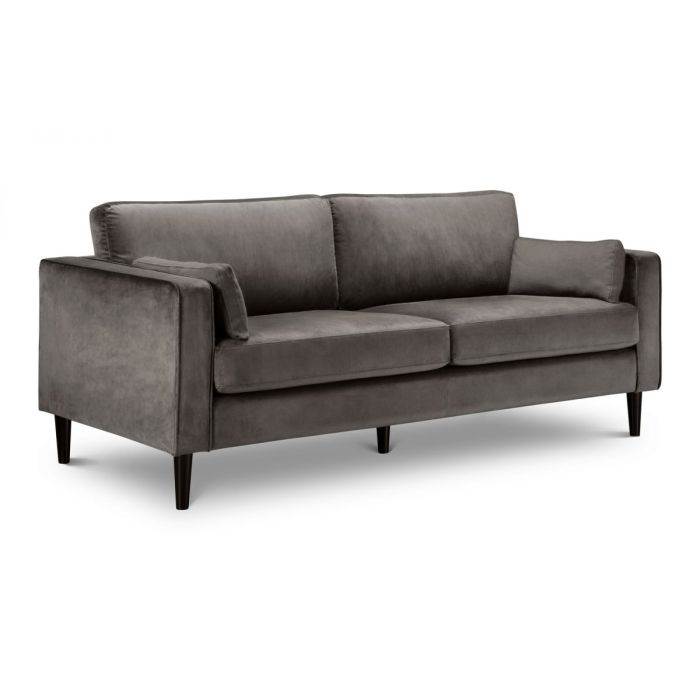 Hayward Grey Velvet 3-Seat Sofa