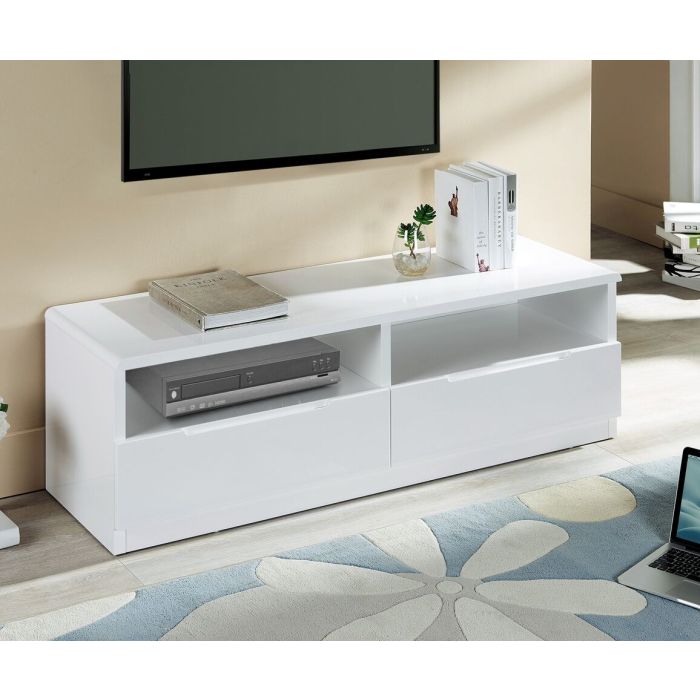 Manhattan White Gloss 2-Drawer TV Unit