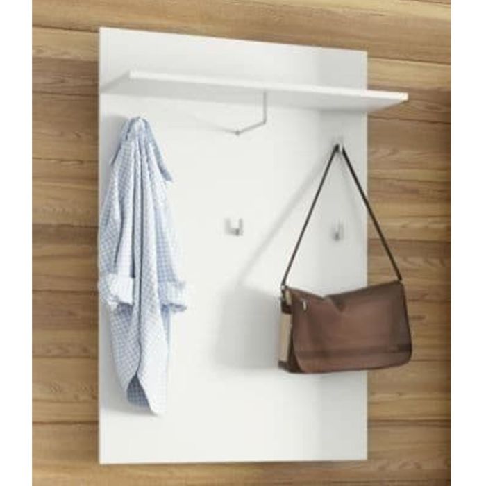 Viktoria High Gloss Hallway Coat Rack - White