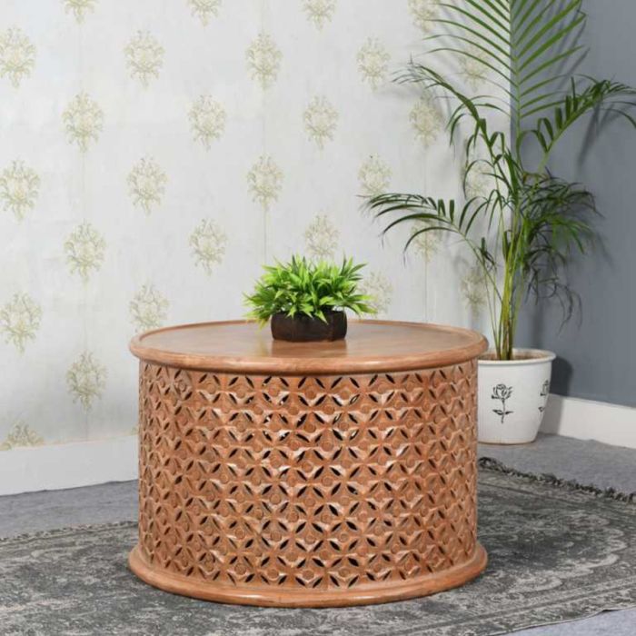 Monika Mango Wood Coffee Table - Lacquered Finish