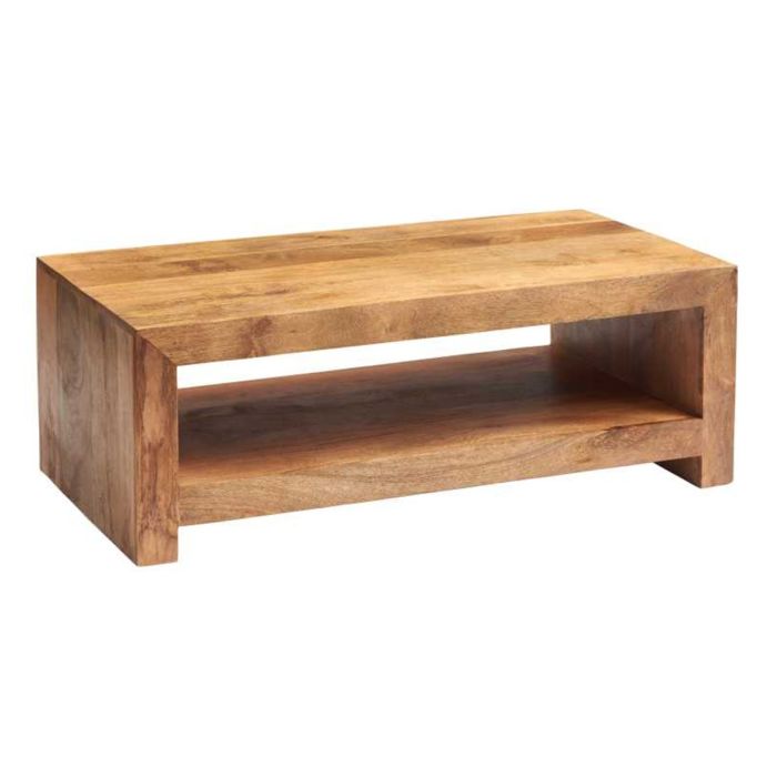 Stella Light Mango Wood Large Coffee Table - Matt Finish