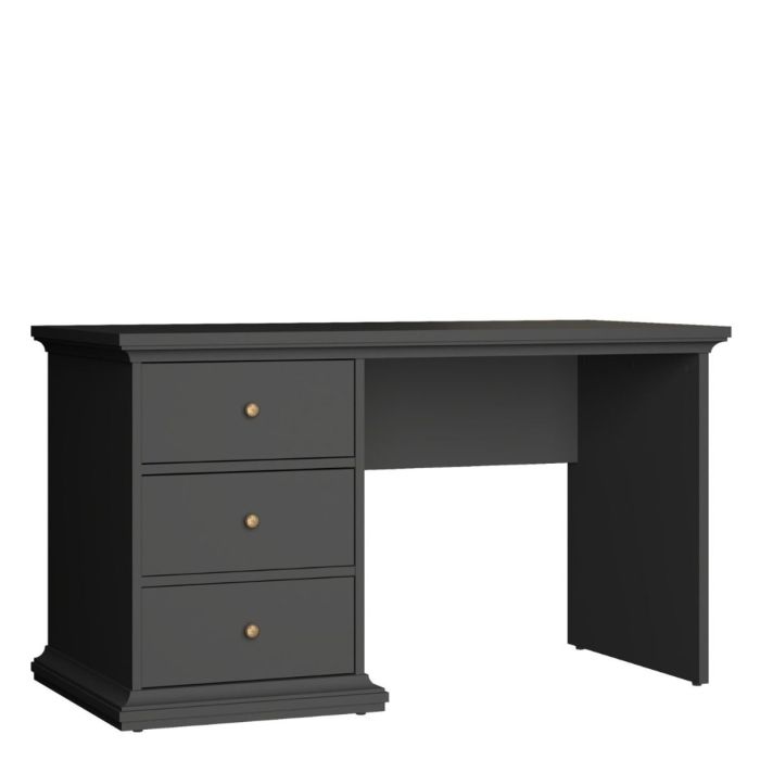 Ewelina Modern Design 3 Drawer Computer Desk - Matt Grey