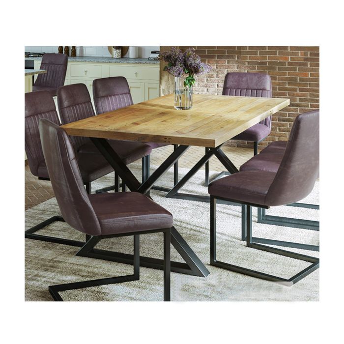 Doyle Elegance Rustic Medium Dining Table - Natural Wood