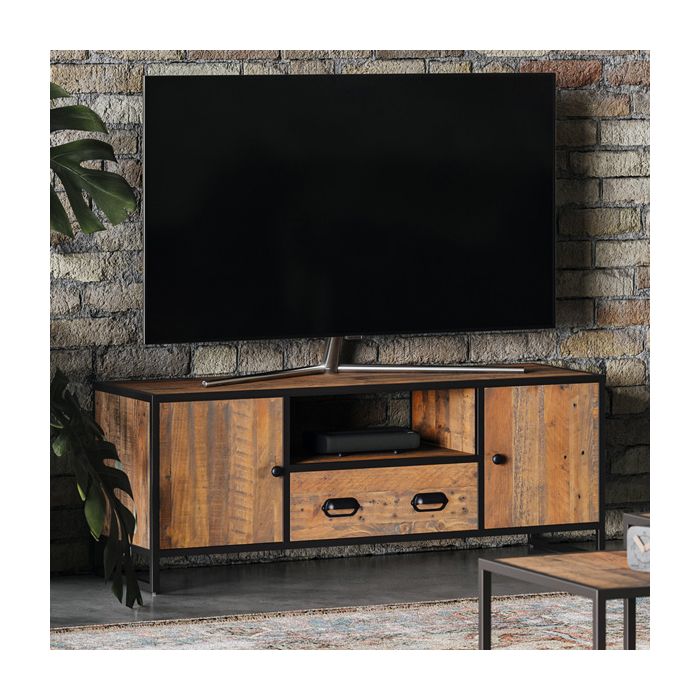 Hayley Reclaimed Wood Large TV Stand with Storage Drawers
