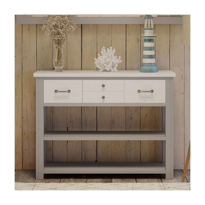 Ronald Grey Range Console Table With 4 Drawer