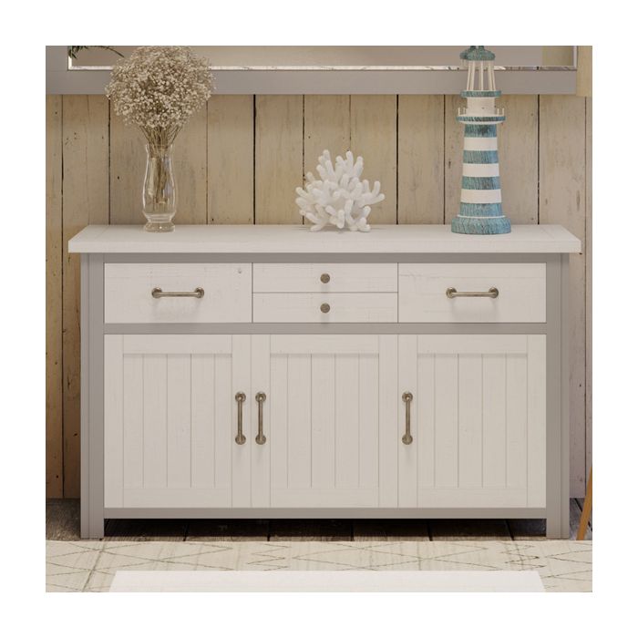 Ronald Grey Range 3 Door Sideboard With 4 Drawer