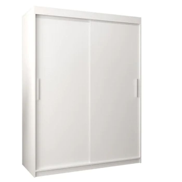 Sliding Wardrobe - TIVERTON 2 Door Wardrobe White 150cm