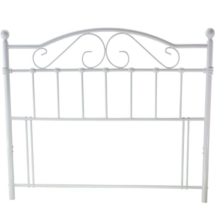 Sussex White Gloss Metal Headboard - Double 4ft6