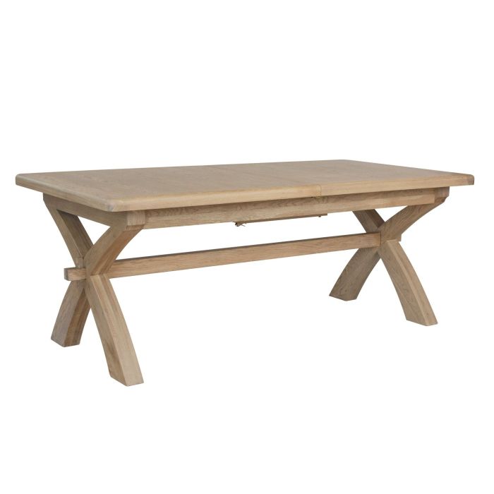 Oldham 2M Cross Leg Dining Table - Oak