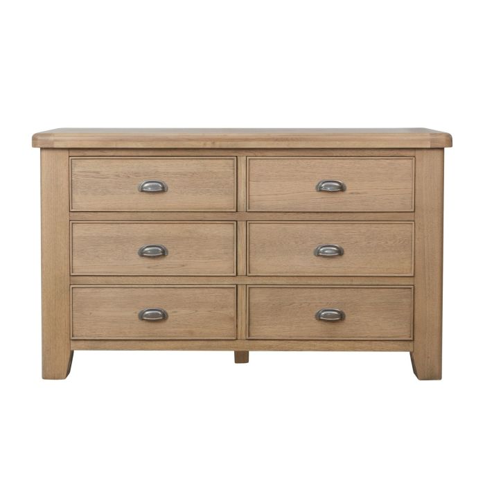 Norfolk 6 Drawer Chest - Smoke Oak