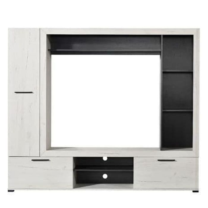 Darren Range Oak Entertainment Unit with Door, Drawer and Shelve - Rustic Charm