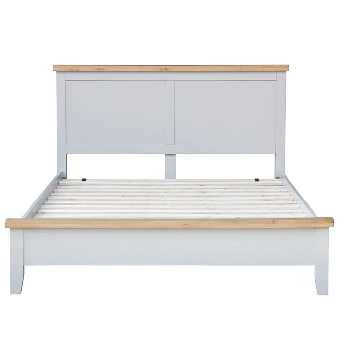 Solid Wooden 5ft Kingsize Bed Frame - Grey Finish