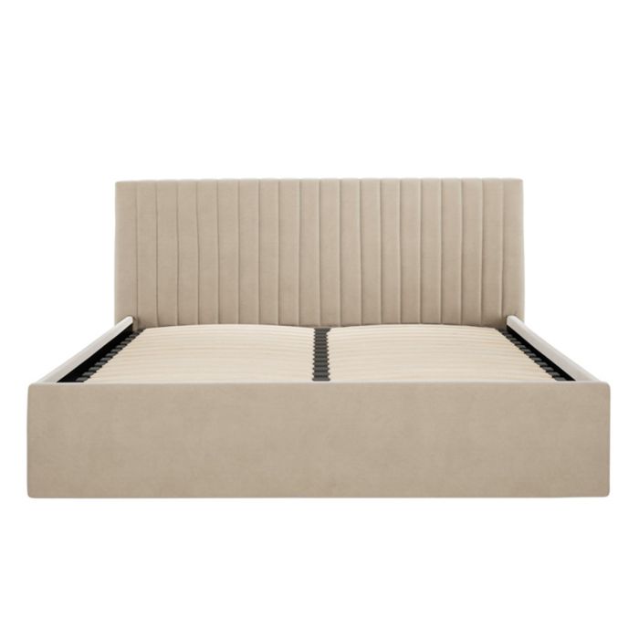 Kingsize Bed - BERI I Ottoman 5ft Bed Beige