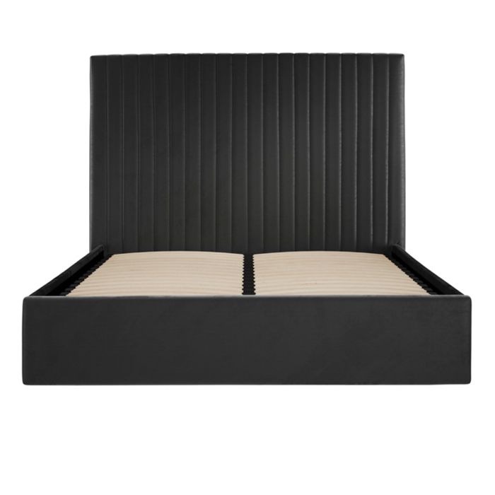 Super Kingsize Bed - BERI I Ottoman 6ft Bed Black