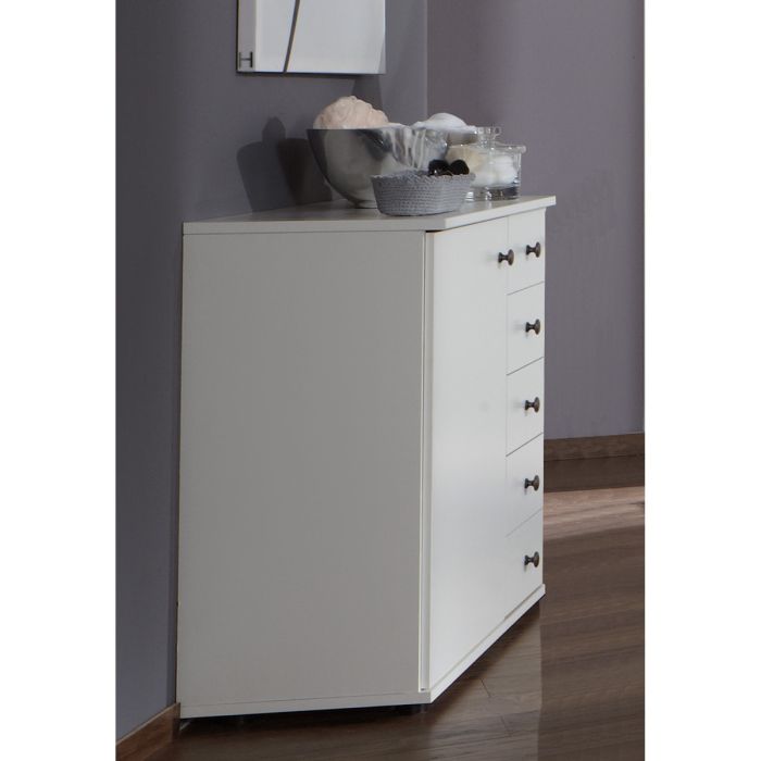 White Chest of Drawers - CONWAY Medium Chest  4 Drawers