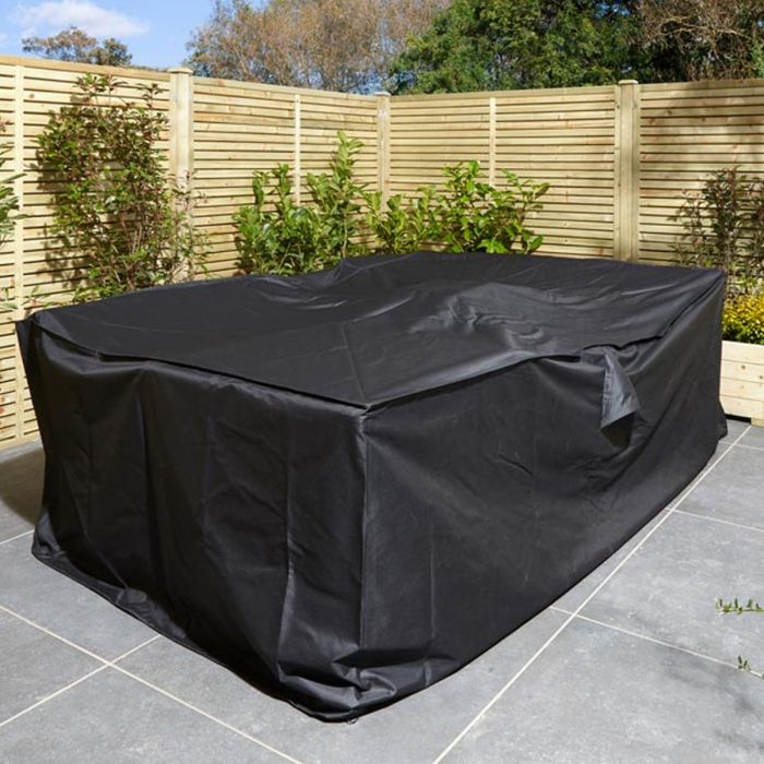 Valerie All Weather Outdoor Rectangular Furniture Black Cover with UV Protection - 270x165x85cm