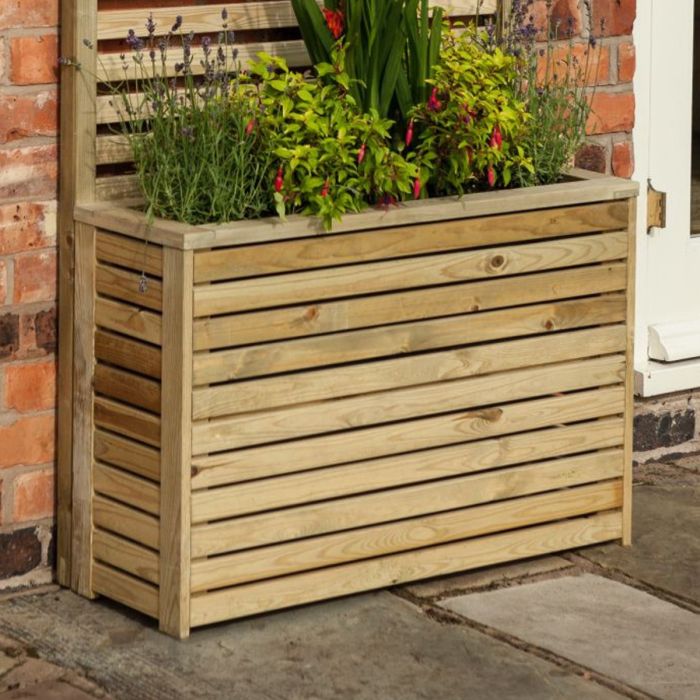 Rowlinson Garden Creations Tall Planter Timber with Liner 600x900x300