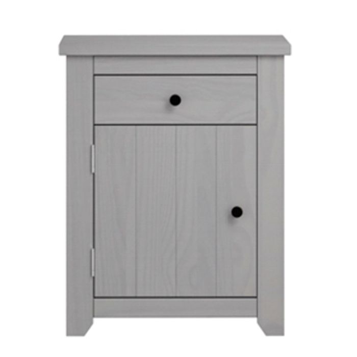 Bedside Table - HARLAN Nightstand Grey 53cm