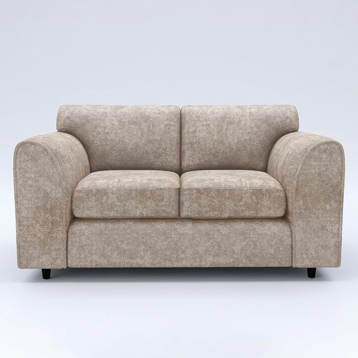 LORVANI Fabric 2 Seater Fullback Sofa - Beige
