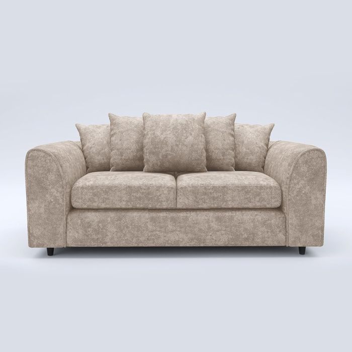 LORVANI Fabric 3 Seater Scatterback Sofa - Beige