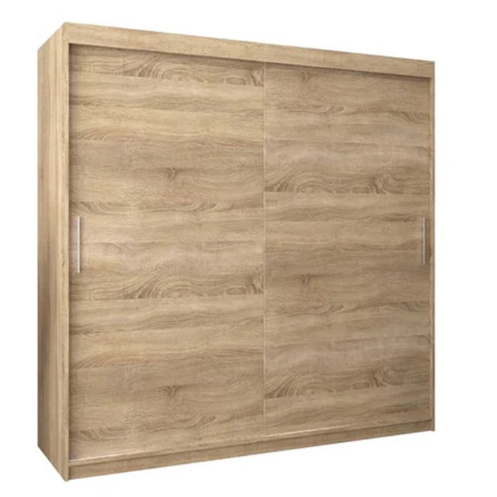 Sliding Wardrobe - TIVERTON 2 Door Wardrobe Oak Sonoma 200cm