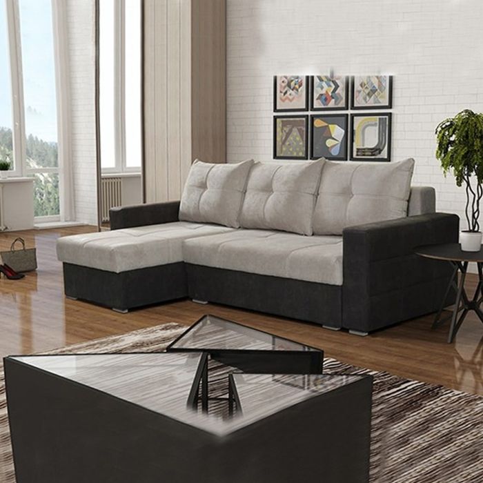 Worcester L Shaped Corner Sofabed - Grey