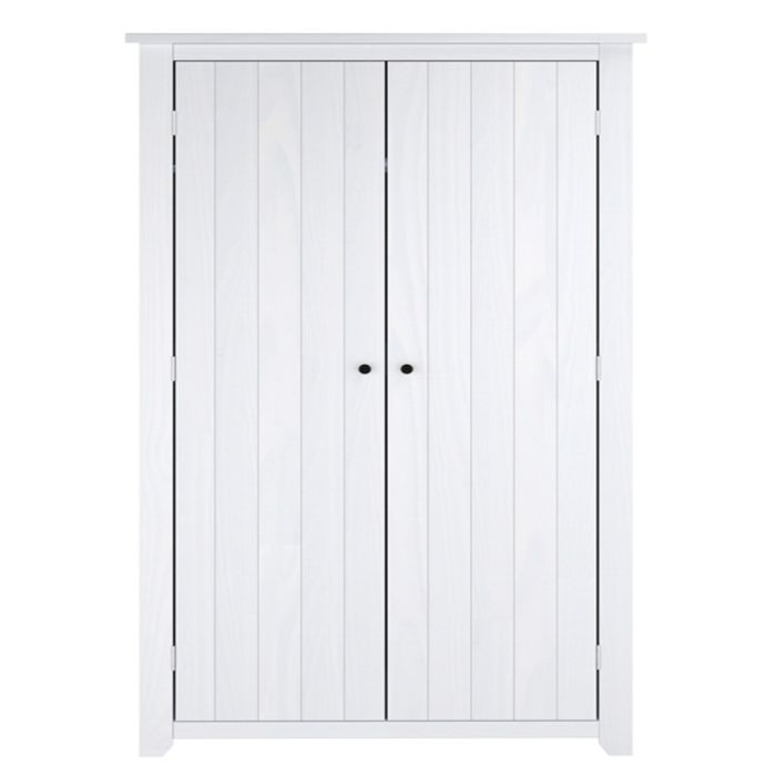 Wardrobe - HARLAN 2 Door Wardrobe White 103cm