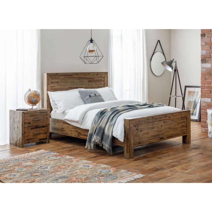 Hoxton Rustic Oak Bed - Double 4ft6